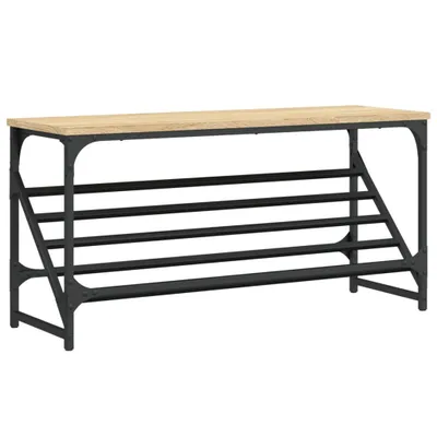 Image de Étagère à chaussures chêne sonoma 90x30x45 cm bois d'ingénierie