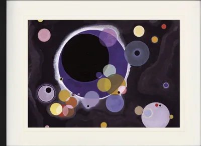 Produktbild von Wassily Kandinsky Gerahmtes Bild Mit Edlem Passepartout | Wand-Bilder | Im Bilderrahmen - Einige Kreise, 1926 (60 x 80 cm)
