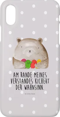 Produktbild von Mr. & Mrs. Panda Iphone 10 Handyhülle Bär Gefühl - Grau Pastell - Geschenk, Verrückt, Handy, Cover, Teddy, Durchgedreht, X, Hülle, Wahnsinn
