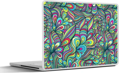 Produktbild von MuchoWow® Laptop Aufkleber Sticker Cover Fantasie - Design - Farben - Retro 30x22 cm - Laptop-Sticker