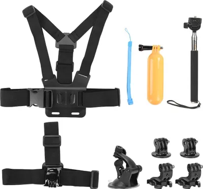 Immagine prodotto di 6 in 1 Kit di accessori universali per videocamere d'azione per GoPro Hero 7 5 videocamere sportive