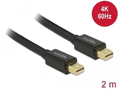 Produktbild von DeLOCK 83475, 2 m, Mini DisplayPort, Mini DisplayPort, Stecker, Stecker, 3840 x 2160 Pixel
