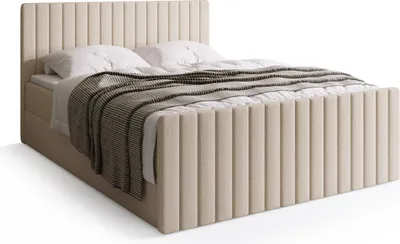Produktbild von BroMARKT Boxspringbett DREAM DUO mit 2 Bettkasten, Bonell-matratze, Polsterbett, Bett (Beige, Cosmic 10, 160x200 cm)