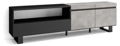 TV-Lowboard 200x57x35 cm, für TVs bis 80", Zement-Optik