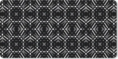 Produktbild von MuchoWow® Schreibtischunterlage Muster - Schwarz und Weiß - Geometrie 80x40 cm - XXL Mauspad - Gaming Mauspad