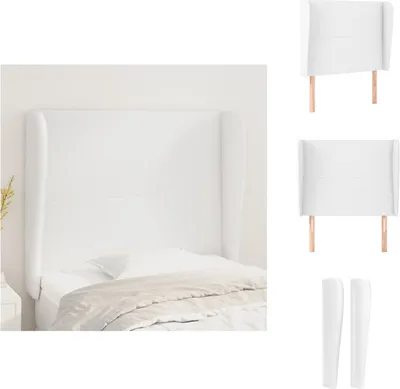 Produktbild von vidaXL Kopfteil mit Ohren Weiß 83x23x118/128 cm Kunstleder -  Kopf- & Fußenden