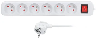Productafbeelding van Verlengkabel 5 meter, 6 stopcontacten + USB, model PK56V