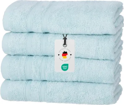 Produktbild von Handtücher 50x100 cm im 4er Set - 450g/m2, Handtuch Aqua