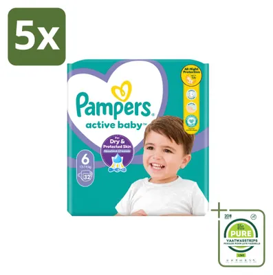 Image de 5 couches Pampers Active Baby, taille 6 - Grand paquet - 5 couches