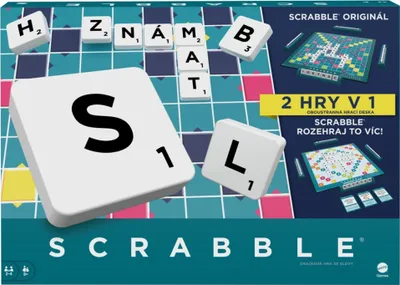 Produktbild von Mattel Scrabble Brettspiel – 2 Spiele in 1, klassisches Familien-Wortspiel für 2-4 Spieler