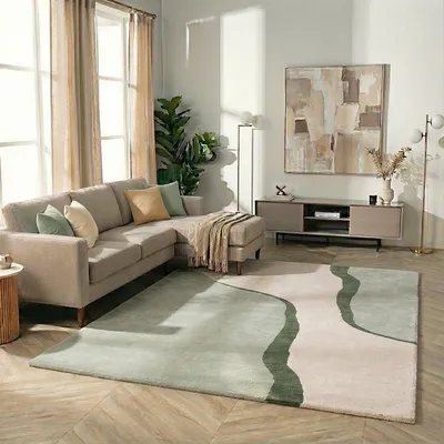 Produktbild von Volero - Wollteppich - Vienna Grün - 200x290cm - Wohnzimmer, Schlafzimmer - Modern