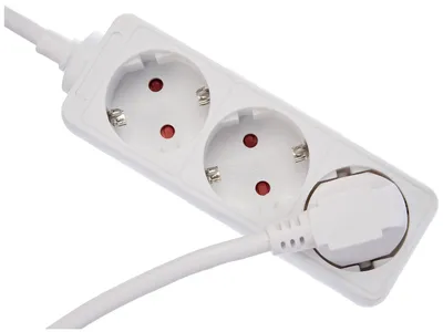 Imagen del producto de Enchufe de mesa triple con cable de 1,4 metros - Pack de 2 unidades