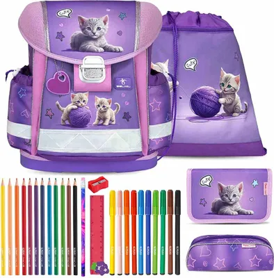 Produktbild von Belmil Schulranzen Set Classy Little Kittens 10-teilig gefüllt