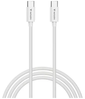 Zdjęcie produktu dla Verbatim 32409, 3 m, USB C, USB C, USB 2.0, 0,48 Gbit/s, Biały