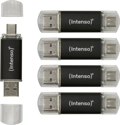 Obrázok produktu pre Intenso Twist Line, 32 GB, USB Type-A / USB Type-C, 3.2 Gen 1 (3.1 Gen 1), 70 MB/s, Čiapky, Antracit