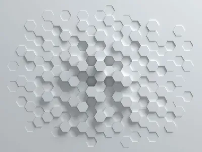 Produktbild von Fototapete Vlies 38290-1 The Wall Wabenmuster 3D 7-tlg. 371 x 280 cm