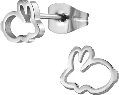 Produktbild von Ohrringe Ohrstecker 316L Chirurgenstahl mit Hase