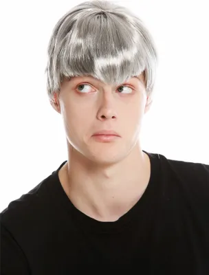Produktbild von WIG ME UP Perücke Damen Herren kurz Pony Grau 91087-ZA68R