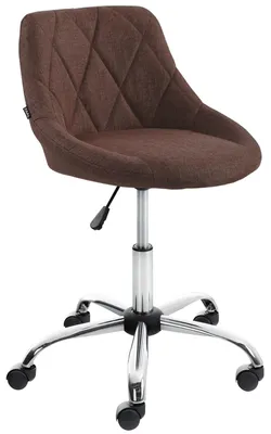 Produktbild von CLP Arbeitshocker Lazio drehbar mit Chromgestell braun Material Stoff