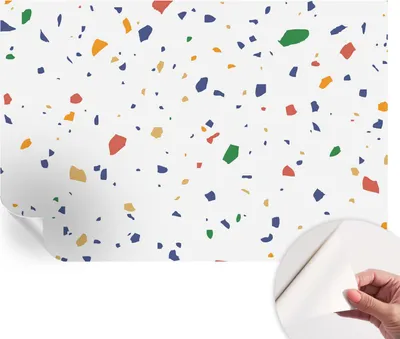 Produktbild von Selbstklebende Wandtapete - Dekorative Tapete für Wohnzimmer - Klebefolie für Wandbilder - Tapetenfolie für Wanddekoration - 104x70 cm - Regenbogenstücke