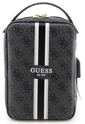 Produktbild von Guess Universelle Tasche Tragetasche Umhängetasche 4G Printed Stripes Schwarz