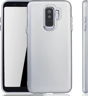 Produktbild von Samsung Galaxy A6 Plus Hülle - Handyhülle für Samsung Galaxy A6 Plus - Handy Case in Silber