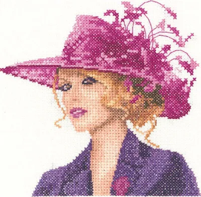 Produktbild von Heritage Kreuzstich-Set, Stoff "Sarah (l)", Kreuzstich-Muster, Maschenweite 1236, 13x13 cm