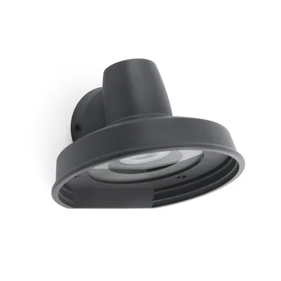 Produktbild von Faro 71196, Wandbeleuchtung für den Außenbereich, Dunkles Grau, Aluminium, IP44, I, GU10