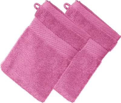 Produktbild von Erwin Müller Waschhandschuh Friedrichshafen" 2er-Pack rosa 15x21 cm"