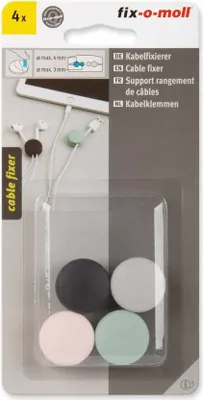 Produktbild von Kabelfixierer fix-o-moll pastellgrün-rosa-hellgrau-schwarz