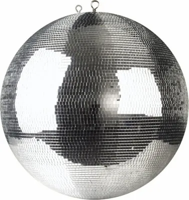 Produktbild von Spiegelkugel 30cm - Safety - Discokugel PREMIUM - Echtglas - 7x7mm Spiegel - silber