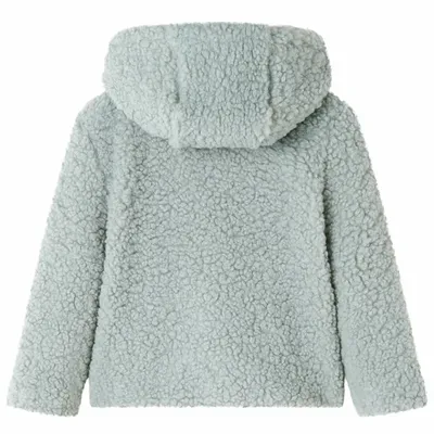 Zdjęcie produktu dla vidaXL Dziecięca kurtka z kapturem teddy faux fur miętowa zieleń 116
