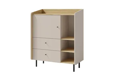 Produktbild von KINDERKOMMODE ALBI 09 95/42/115 in Sandbeige / Geölte Eiche