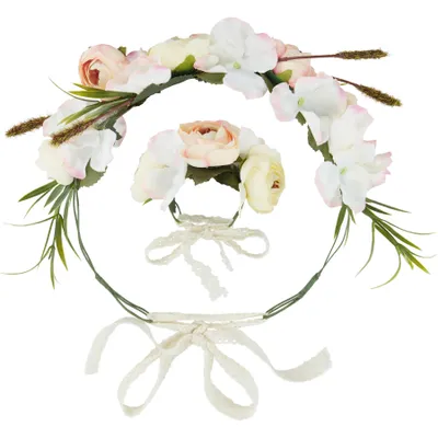 Produktbild von Blumenkranz und Armreif Berglust - bunt