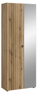 Productafbeelding van Station kledingkast 1 deur, 1 spiegeldeur eik decor.