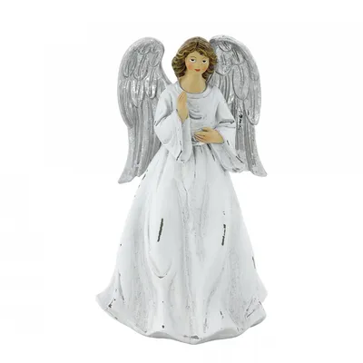 Produktbild von Engel Figur 17cm Weihnachten Deko Schutzengel weiß
