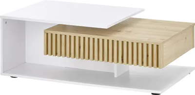Produktbild von Couchtisch >Alida< in Artisan Eiche, weiß - 110x40x60cm (BxHxT)