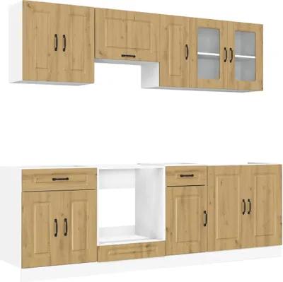 Imagen del producto de Mueble de cocina Kalmar 8 piezas artesanal roble