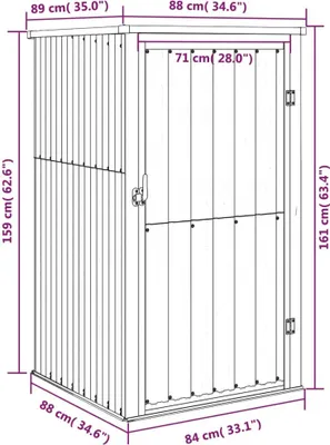 Immagine prodotto di vidaXL Capanno per attrezzi antracite 88x89x161 cm Acciaio zincato