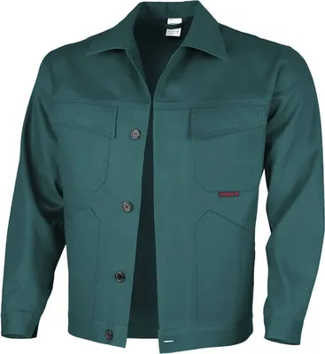 Produktbild von Qualitex Arbeitsjacke - classical Werkstattjacke - BW 270 g - aus reiner Baumwolle - in Farbe: grün - Herren: 102