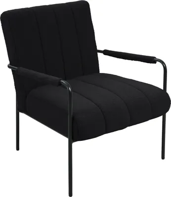 Produktbild von SVITA KYLE Loungesessel Polstersessel Akzentstuhl Wohnzimmer mit Armlehne Schwarz