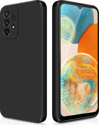 Obrázek produktu pro Tenké silikonové pouzdro pro Samsung Galaxy A23 5G/4G měkký tekutý silikon, matné, odolné proti poškrábání pouzdro černé