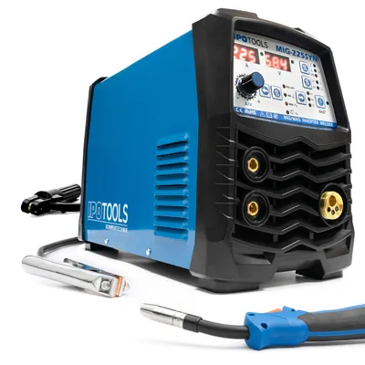 Produktbild von IPOTOOLS 225SYN Synergic MIG MAG Schweißgerät Schutzgas Inverter IGBT E Hand