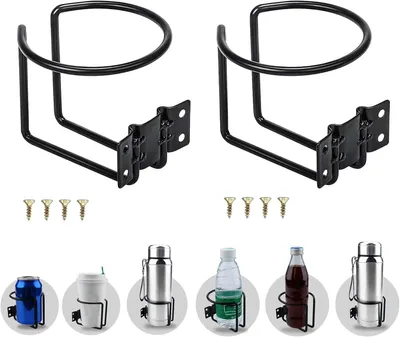 Imagen del producto de Soporte universal para bebidas, de acero, 2 unidades, color , para coche y barco