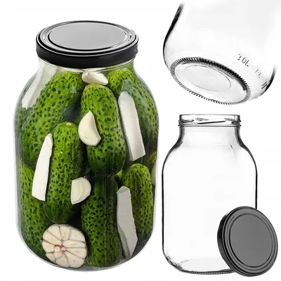 Produktbild von Kadax Glasbehälter 3L für Konserven Liköre groß mit Deckel