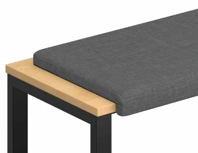 Produktbild von vidaXL Bankkissen Stoff Dunkelgrau Tiefe 35 cm