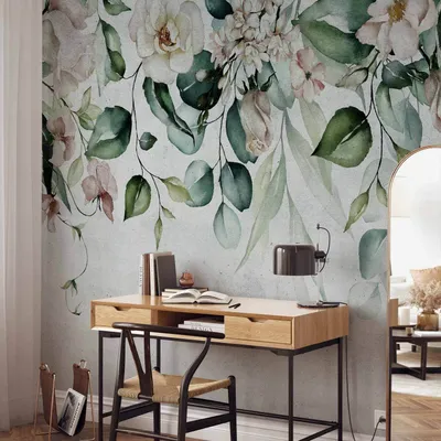 Produktbild von Selbstklebende Folie Fototapete - Mint Garden 441x315 cm Blumen b-C-0949-a-a