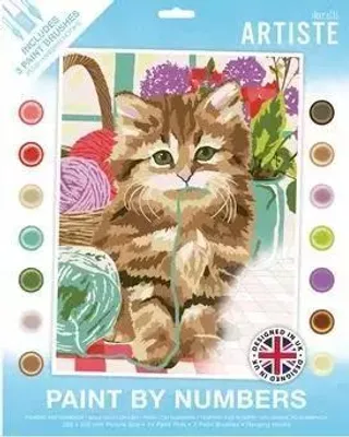 Produktbild von Malen nach Zahlen – Charming Kitten – Kunstset