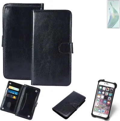 Produktbild von K-S-Trade 360° Hülle kompatibel mit Honor Magic5 Lite 5G schwarz Kunstleder Case BookCase WalletCase Kunstlederederhülle Handyhülle, Rundumschutz