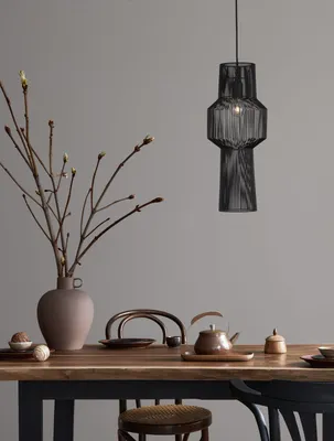 Produktbild von Nova Luce BREDO Pendelleuchte E27 Schwarz 195x21cm dimmbar 9586511